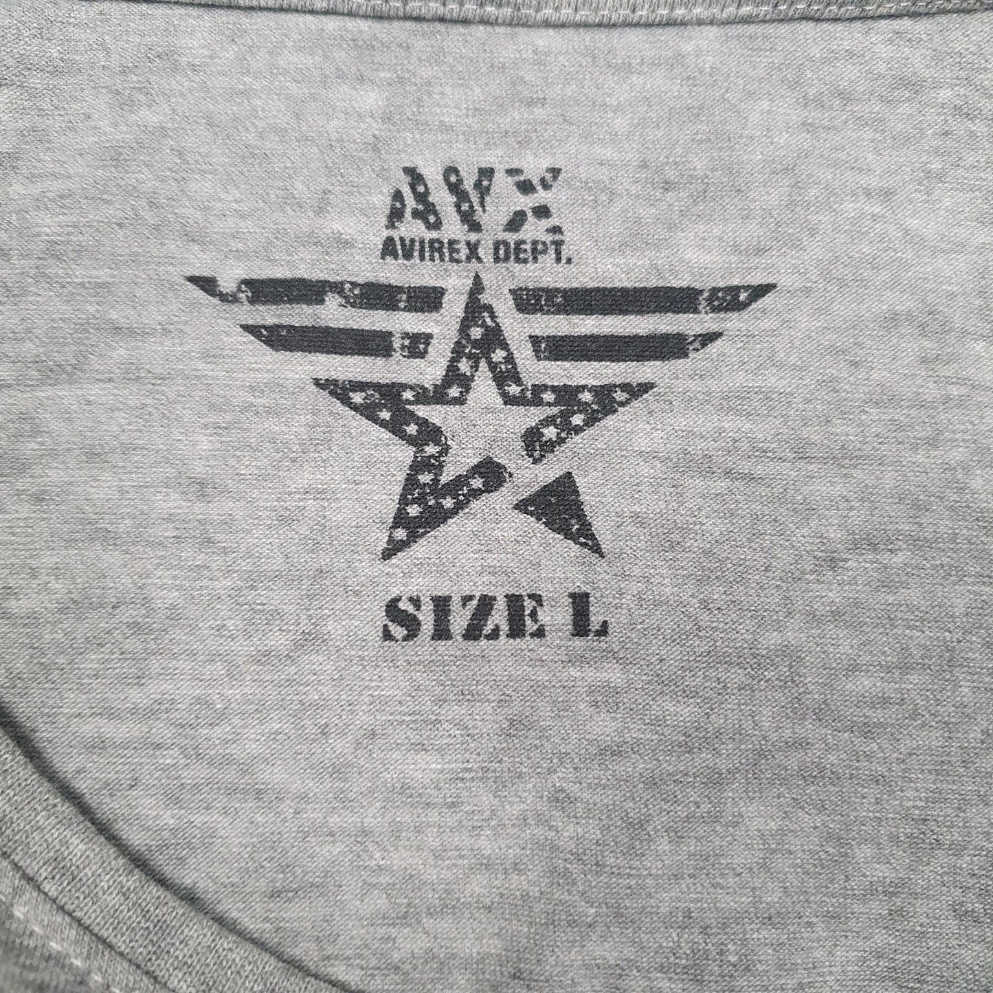 Mens Grey Avirex   T Shirt