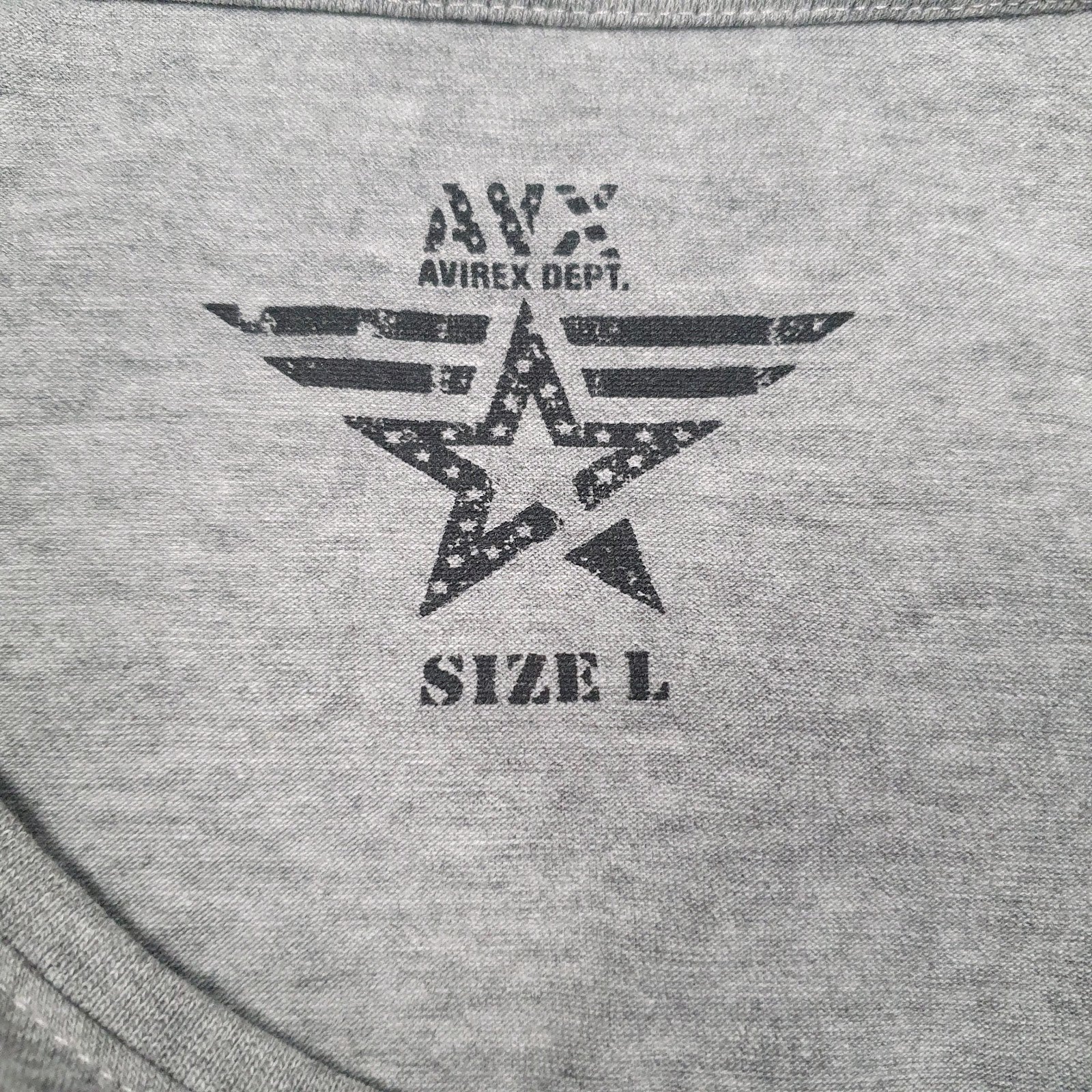 Mens Grey Avirex   T Shirt