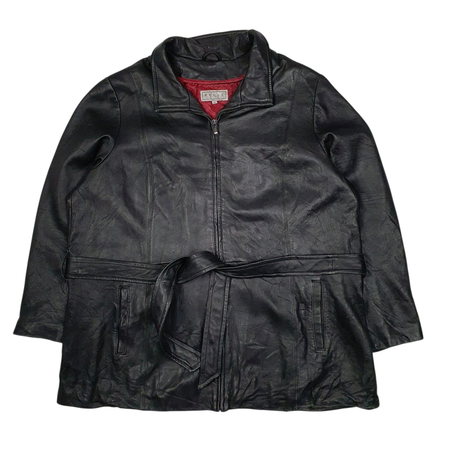 Womens Black Pelle Studio Trench  Coat