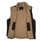 Mens Brown Lee Vest Bodywarmer Sherpa Lined  Coat