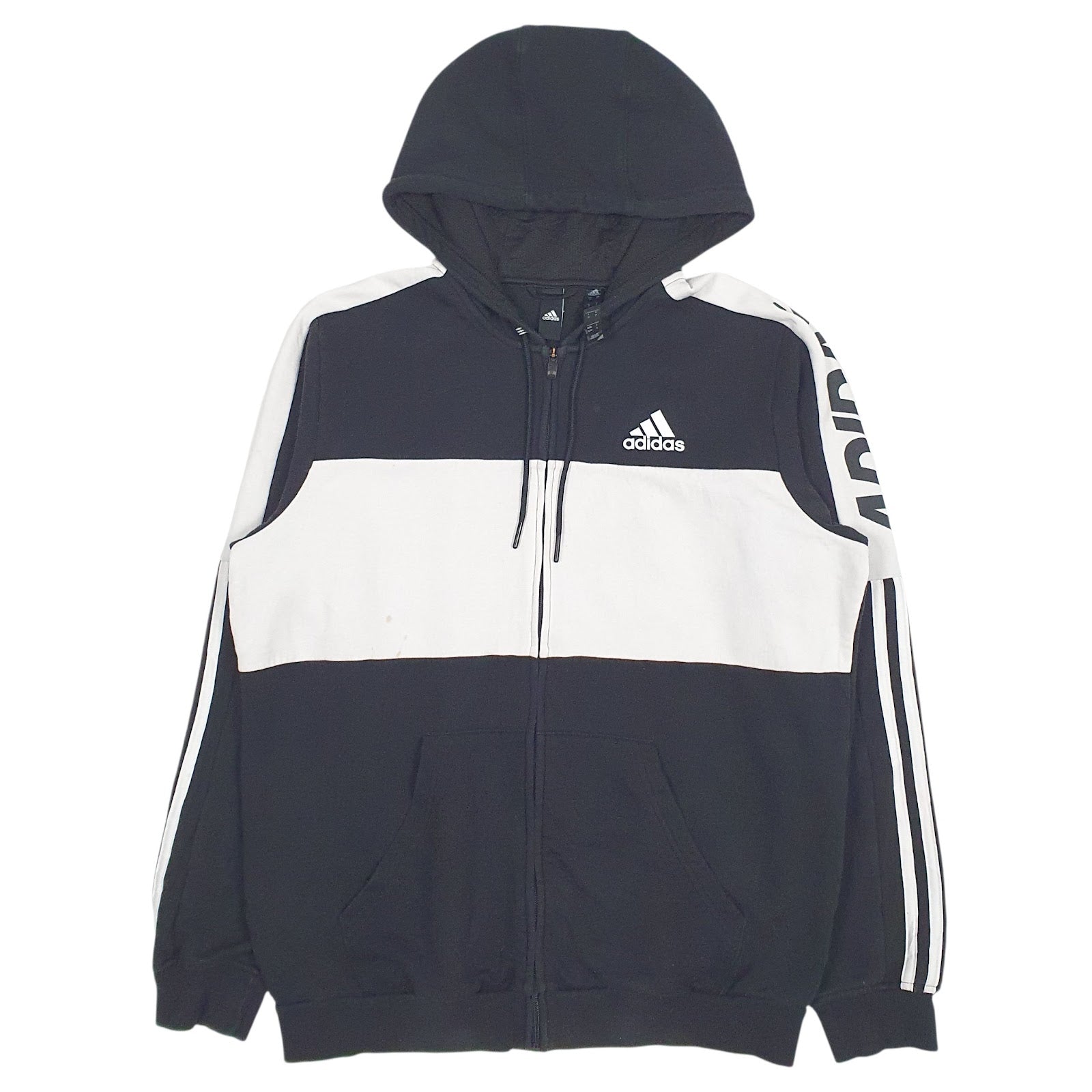 Mens Black Adidas  Full Zip Jumper