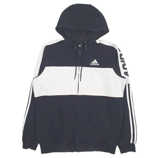 Mens Black Adidas  Full Zip Jumper