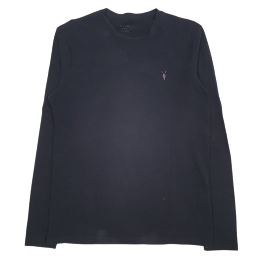 Mens Black All Saints Slim Fit Long Sleeve T Shirt