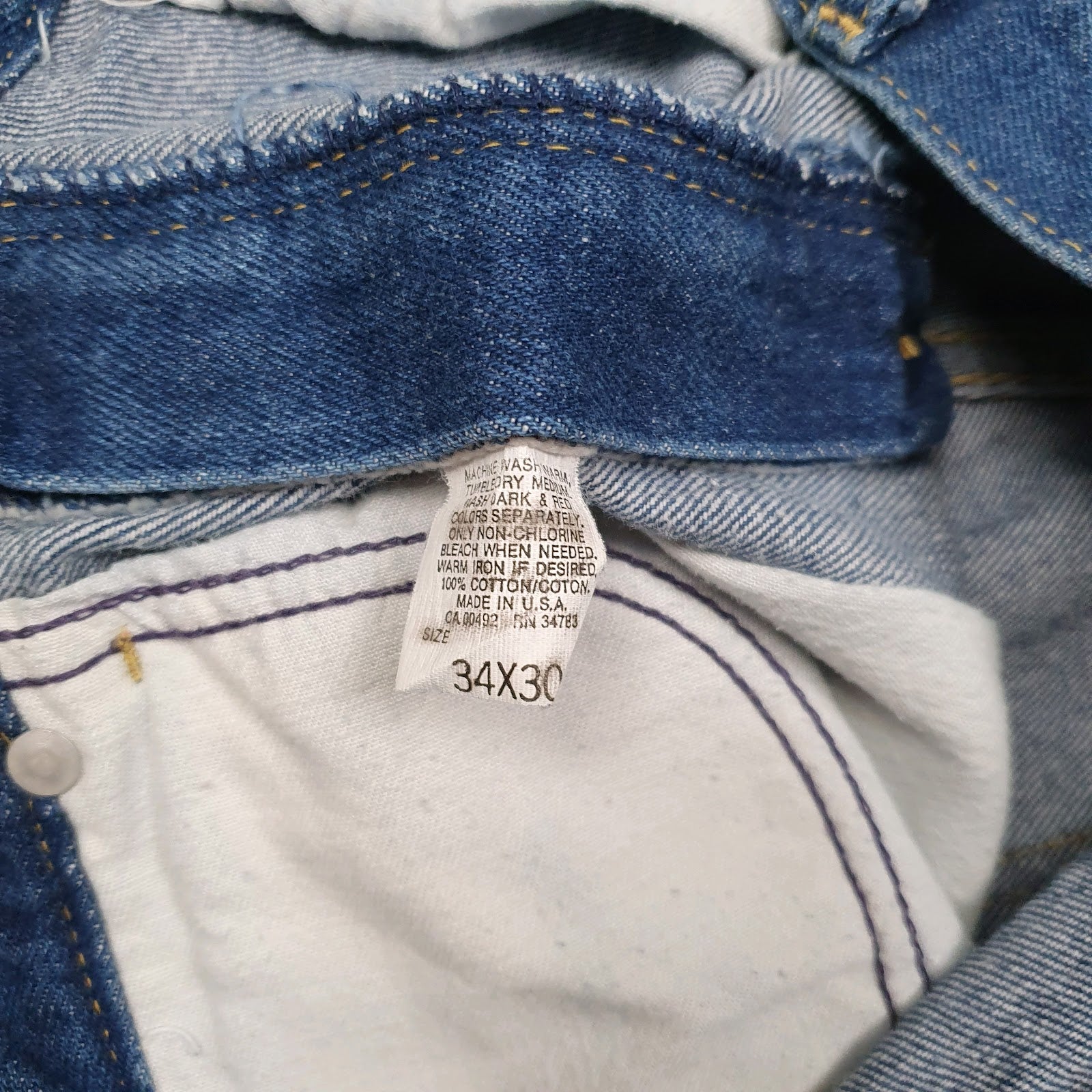 Mens Blue Lee Vintage 90s Made In USA  Shorts
