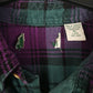 Mens Green L.L.Bean Flannel  Shirt