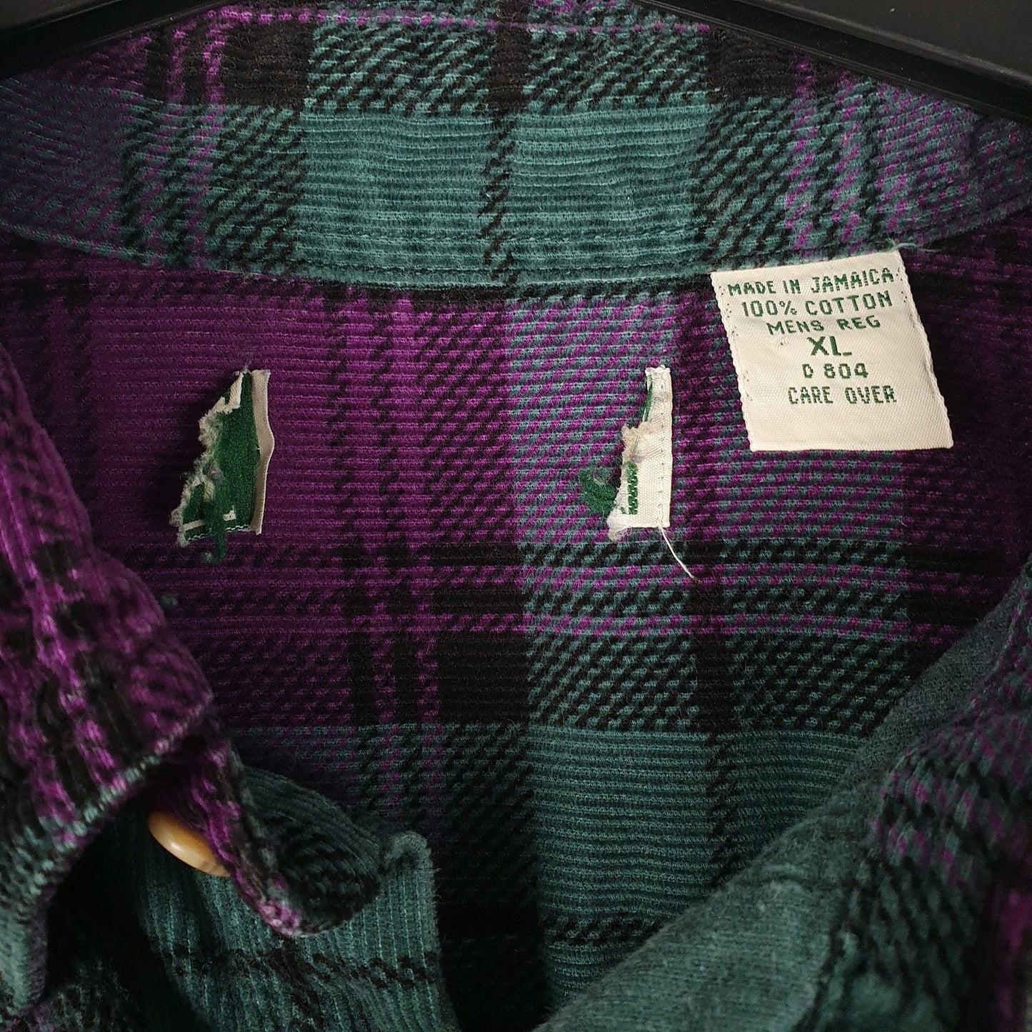 Mens Green L.L.Bean Flannel  Shirt