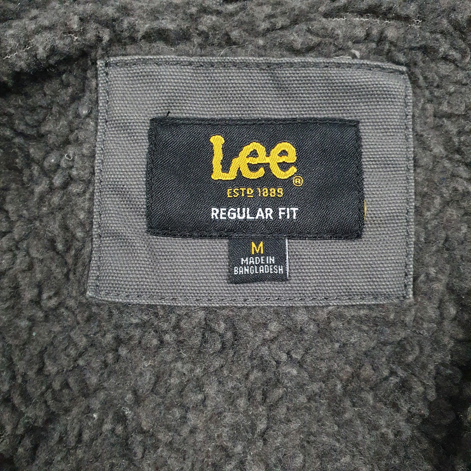 Mens Grey Lee Sherpa Lined  Coat