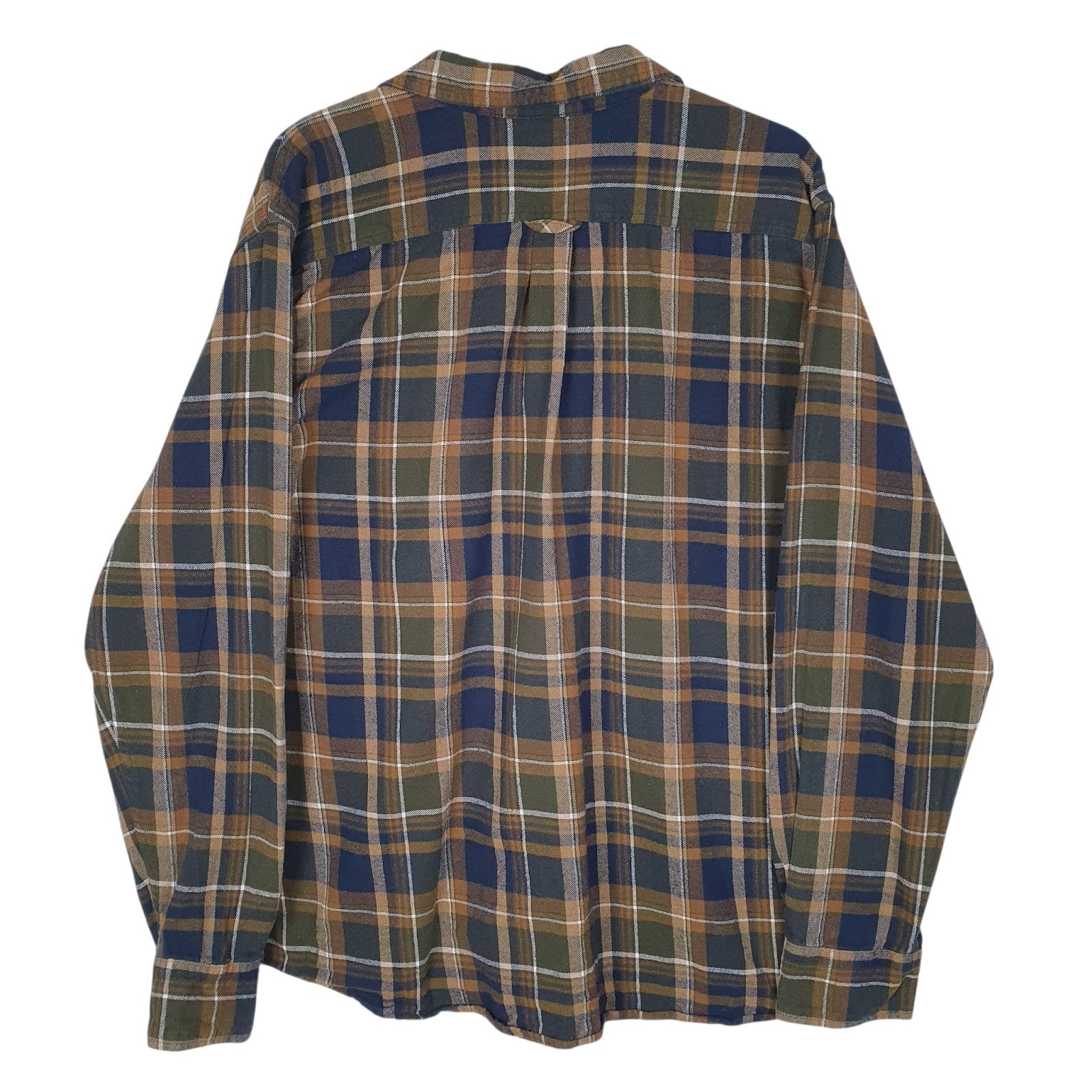 Mens Green Eddie Bauer Flannel  Shirt