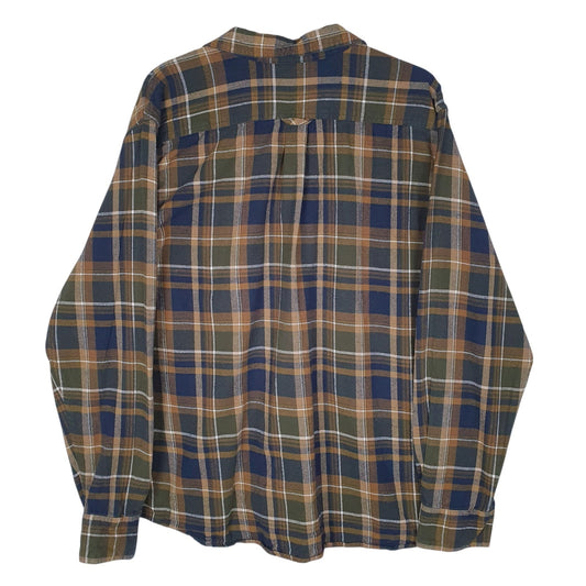 Mens Green Eddie Bauer Flannel  Shirt