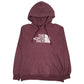 Womens Burgundy The North Face Spellout Hoodie Jumper