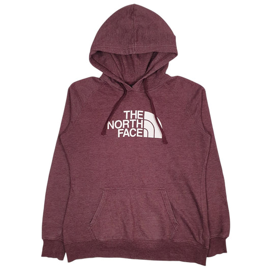Womens Burgundy The North Face Spellout Hoodie Jumper