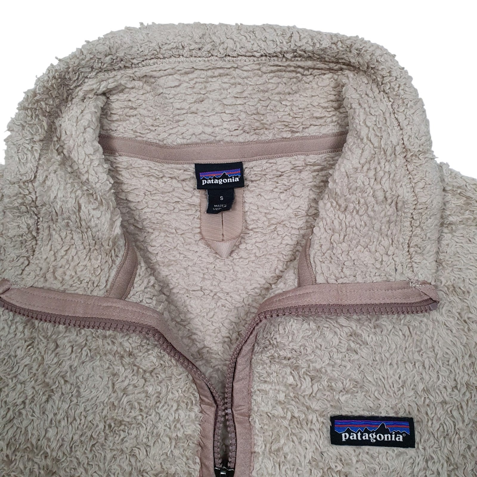 Womens Beige Patagonia Los Gatos Fluffy Quarter Zip Jumper