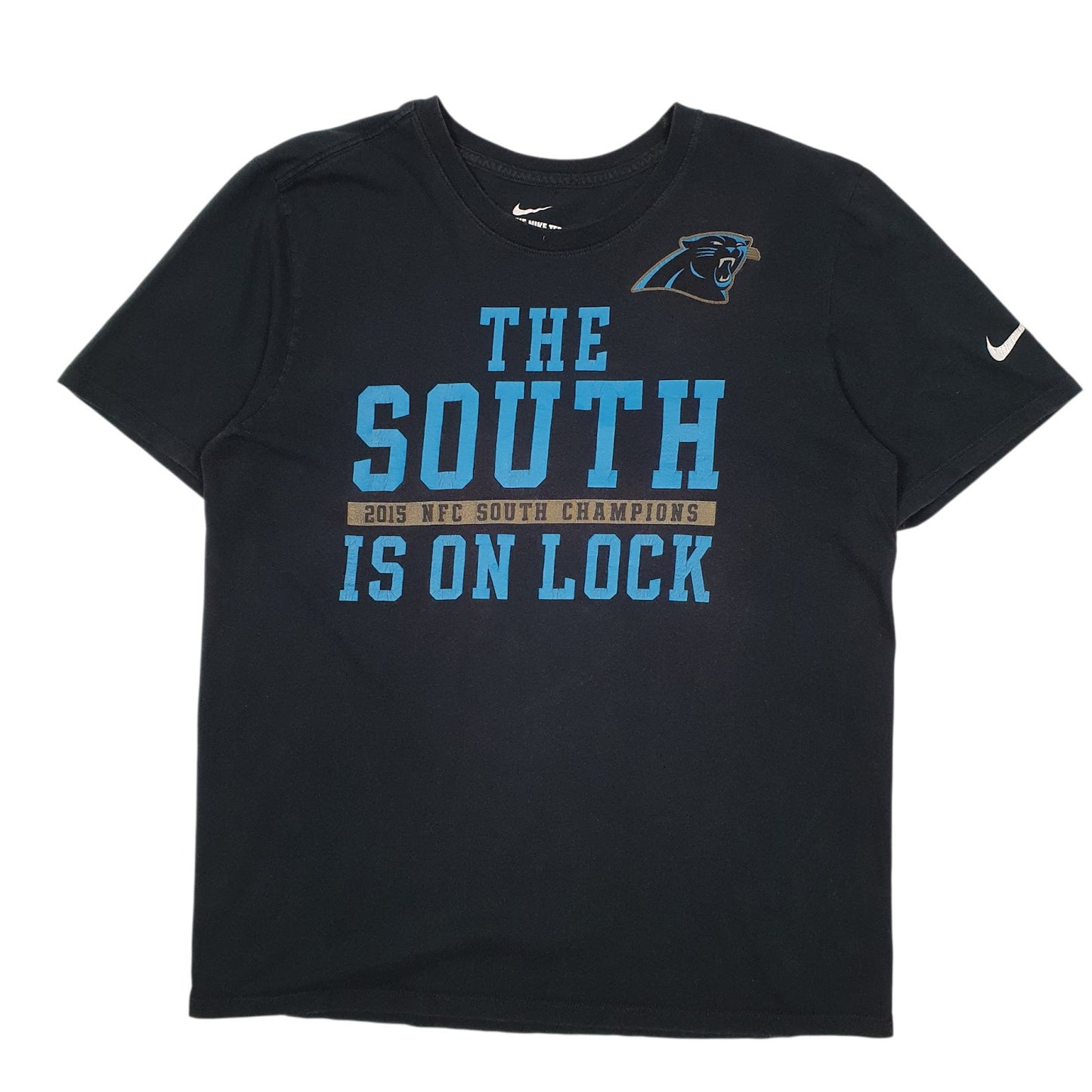 Mens Black Nike NFL Carolina Panthers Short Sleeve T Shirt