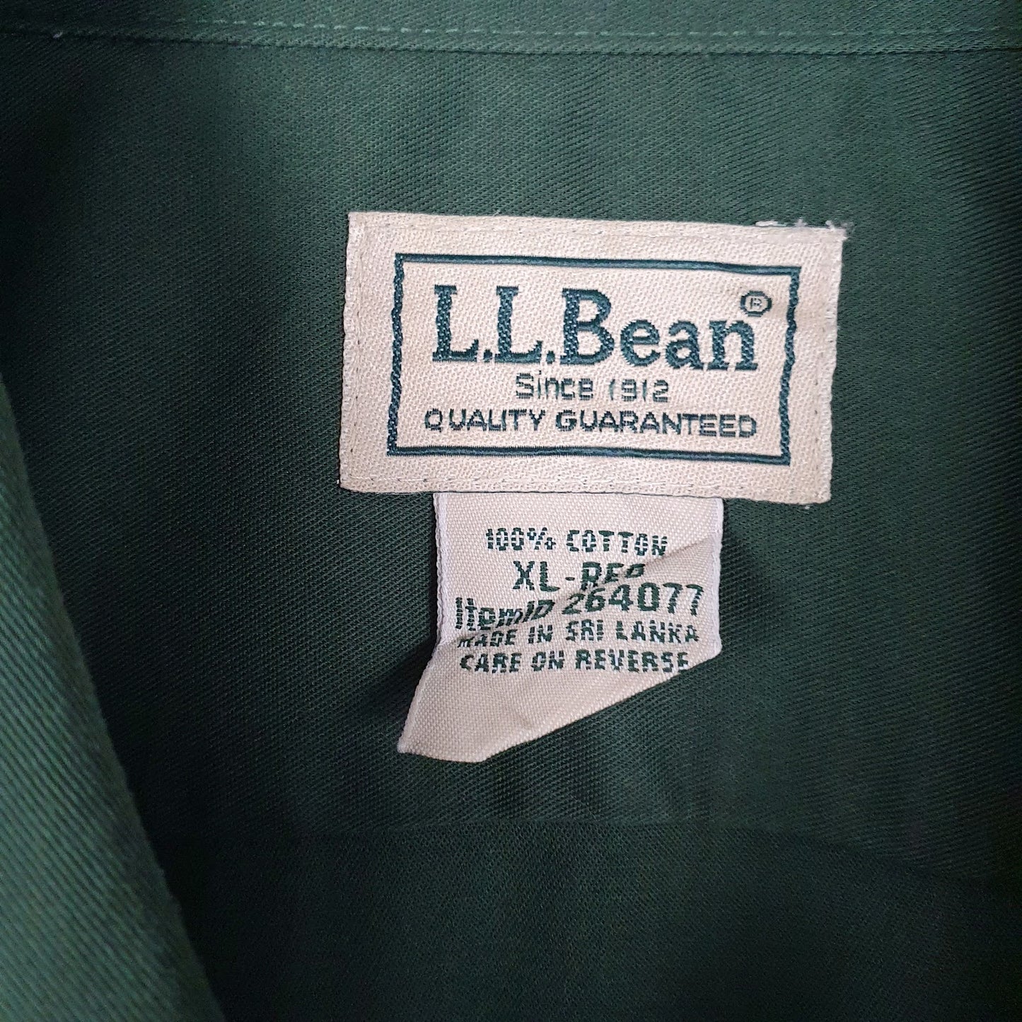 Mens Green L.L.Bean   Shirt