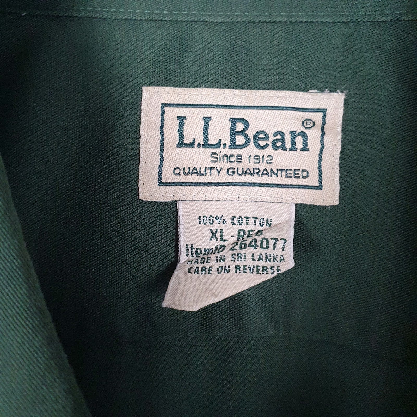 Mens Green L.L.Bean   Shirt