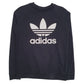 Womens Black Adidas Spellout Crewneck Jumper