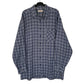 Mens Navy Condor Plaid Flannel Long Sleeve Shirt
