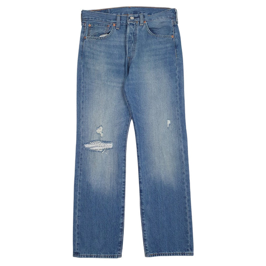 Mens Blue Levis Distressed 501 JeansW31 L30