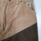 Mens Brown Carhartt WU256 Vintage 1980s Made In USA Double Knee  Trousers