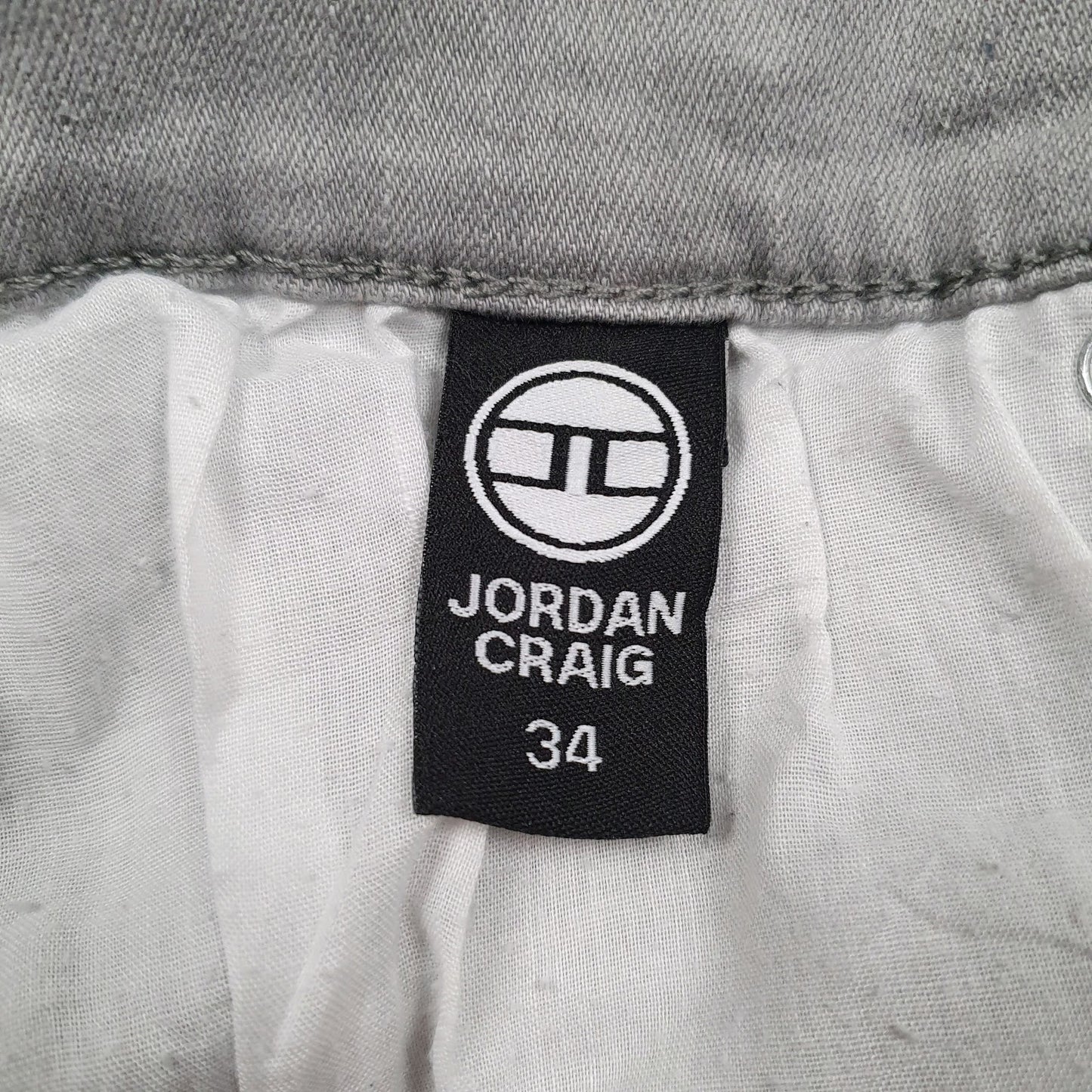 Mens Grey Jordan Craig Distressed  Shorts