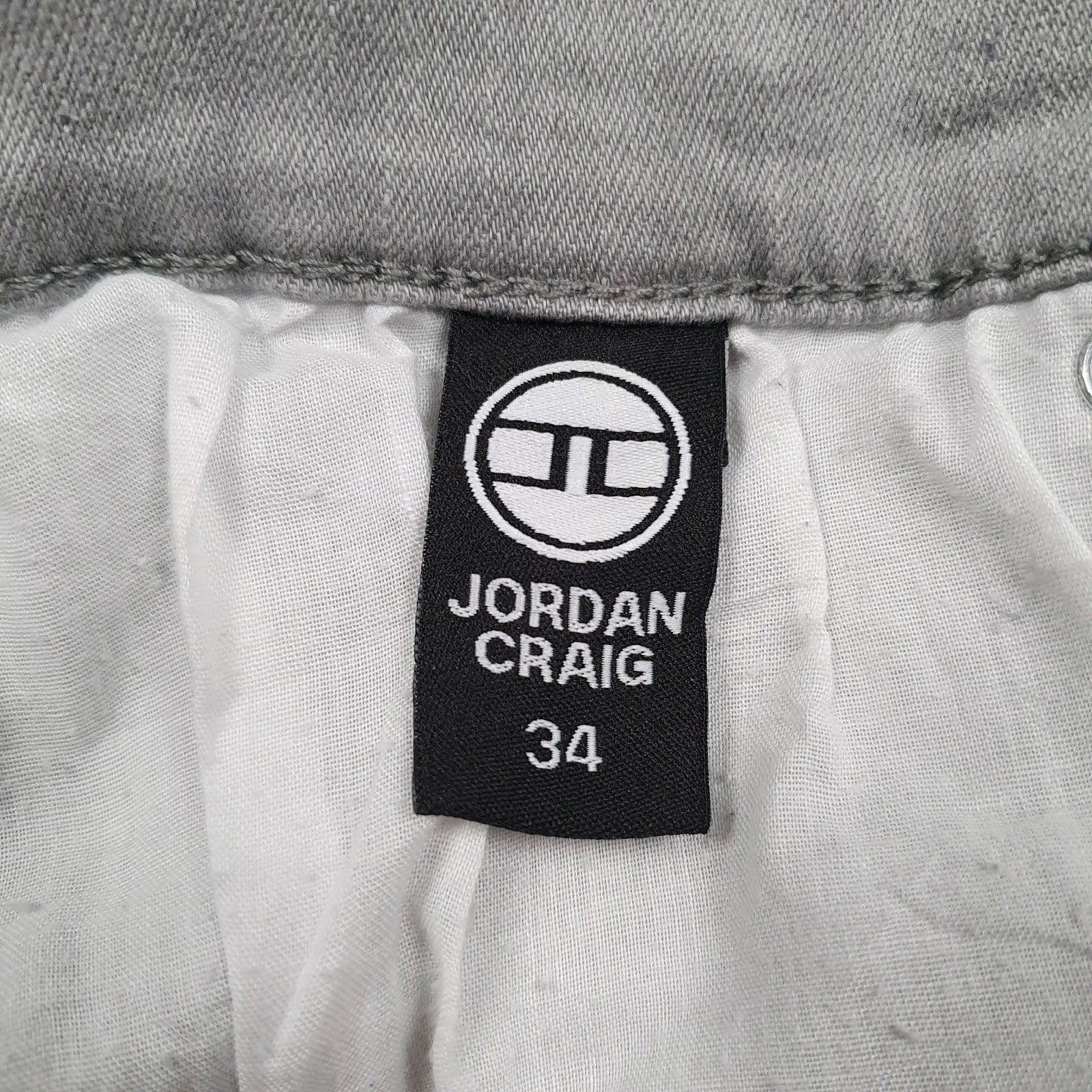 Mens Grey Jordan Craig Distressed  Shorts