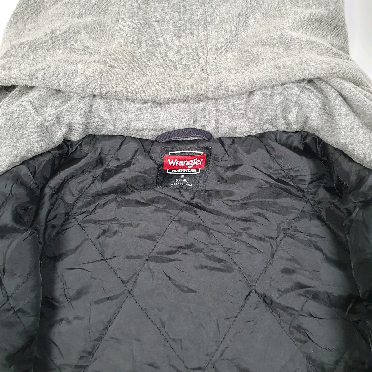 Mens Navy Wrangler Hoodie Chore Bomber  Coat