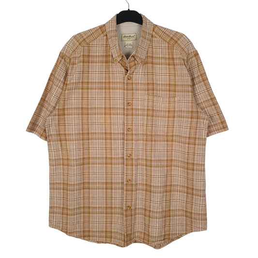 Mens Beige Eddie Bauer  Short Sleeve Shirt
