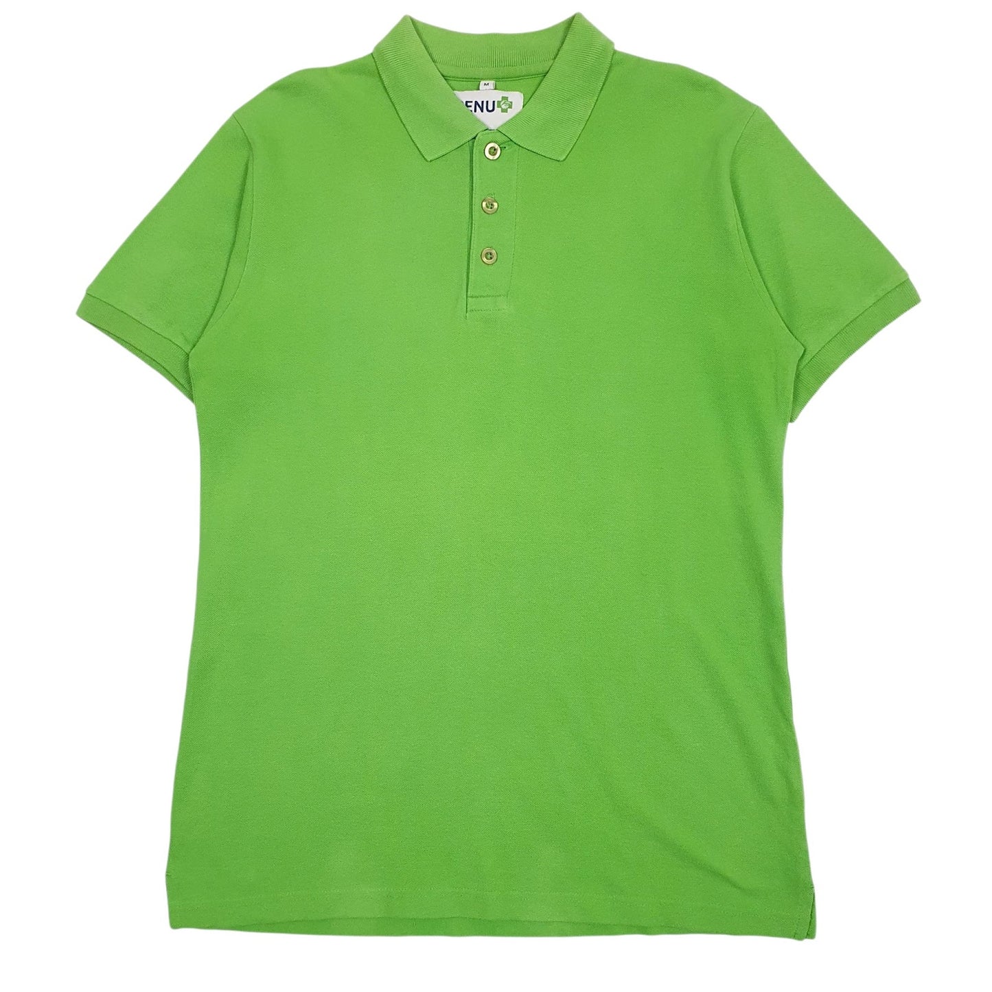Mens Green Benu  Short Sleeve Polo Shirt