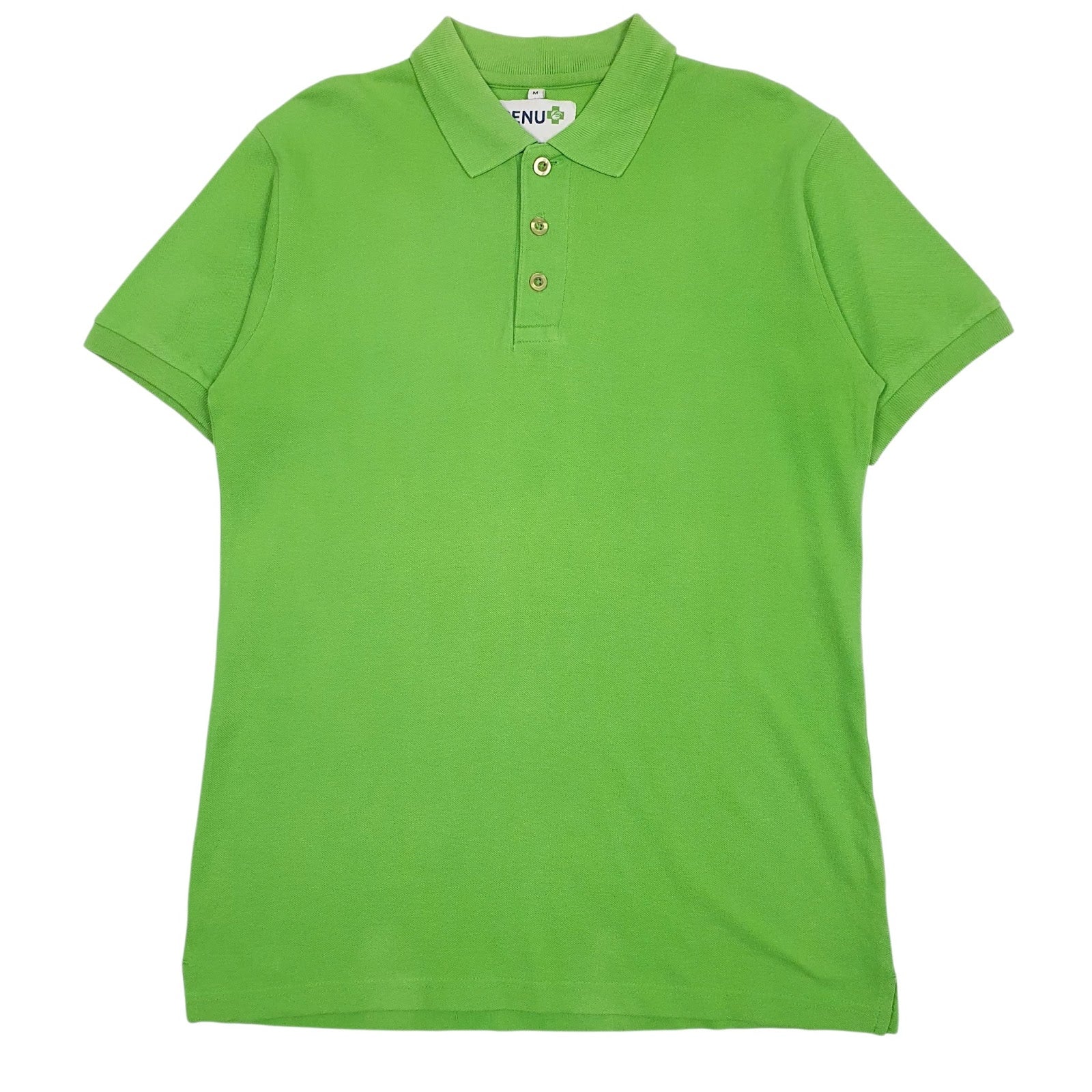 Mens Green Benu  Short Sleeve Polo Shirt
