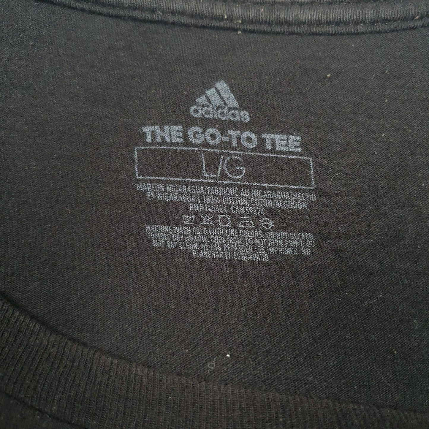Mens Black Adidas Spellout  T Shirt