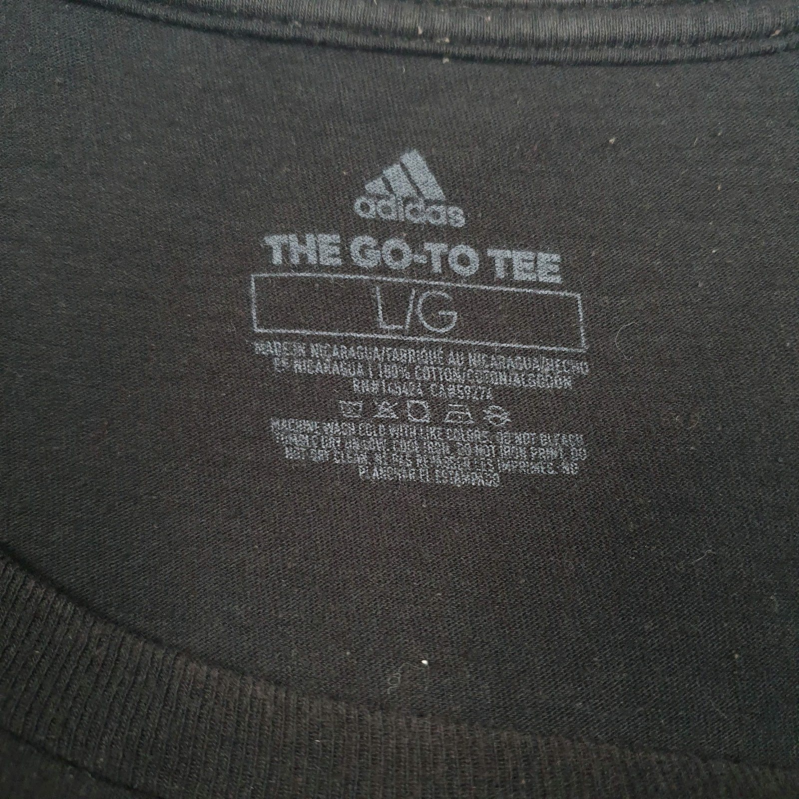 Mens Black Adidas Spellout  T Shirt