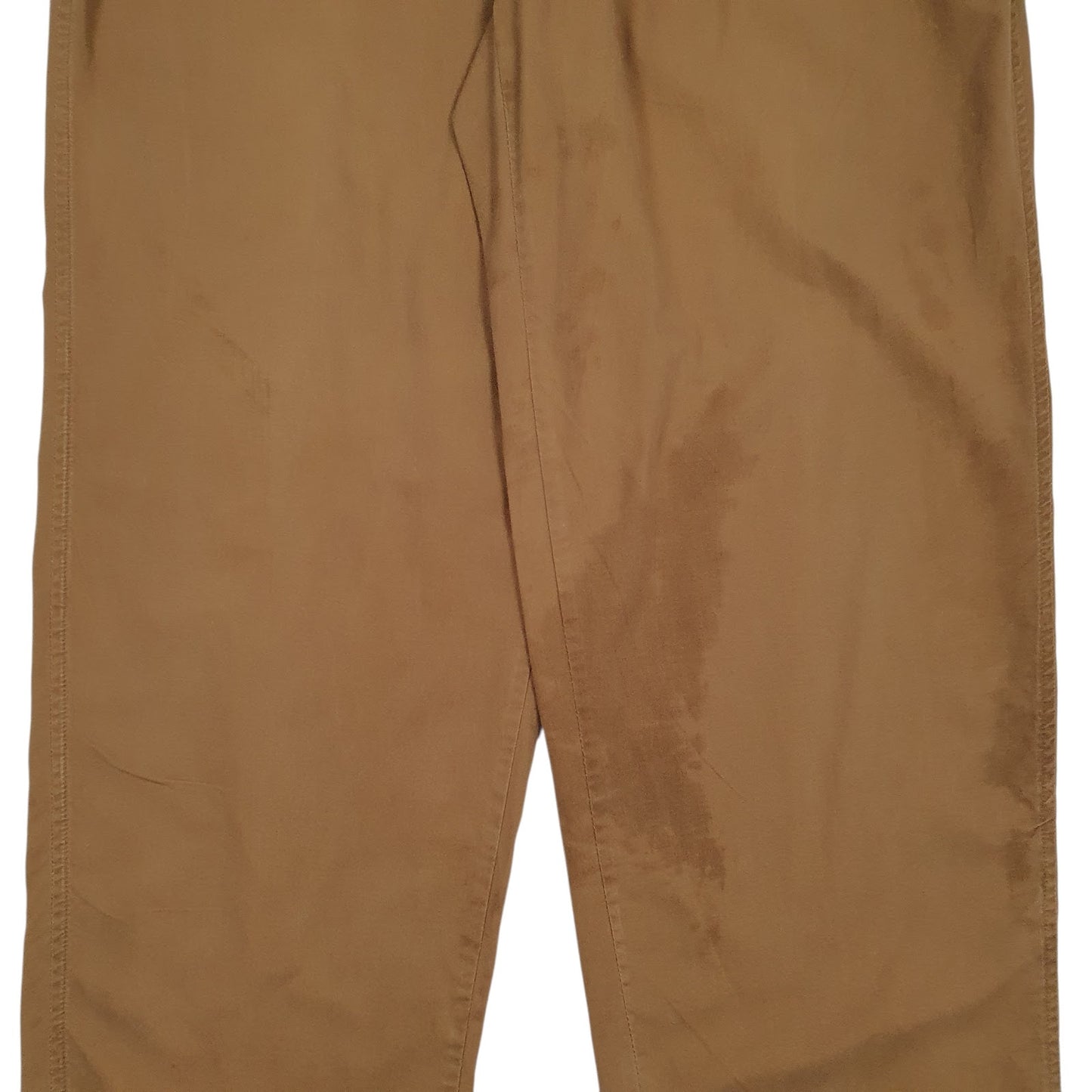 Mens Brown Polo Ralph Lauren Vintage 90s Made In USA Pleated  Trousers