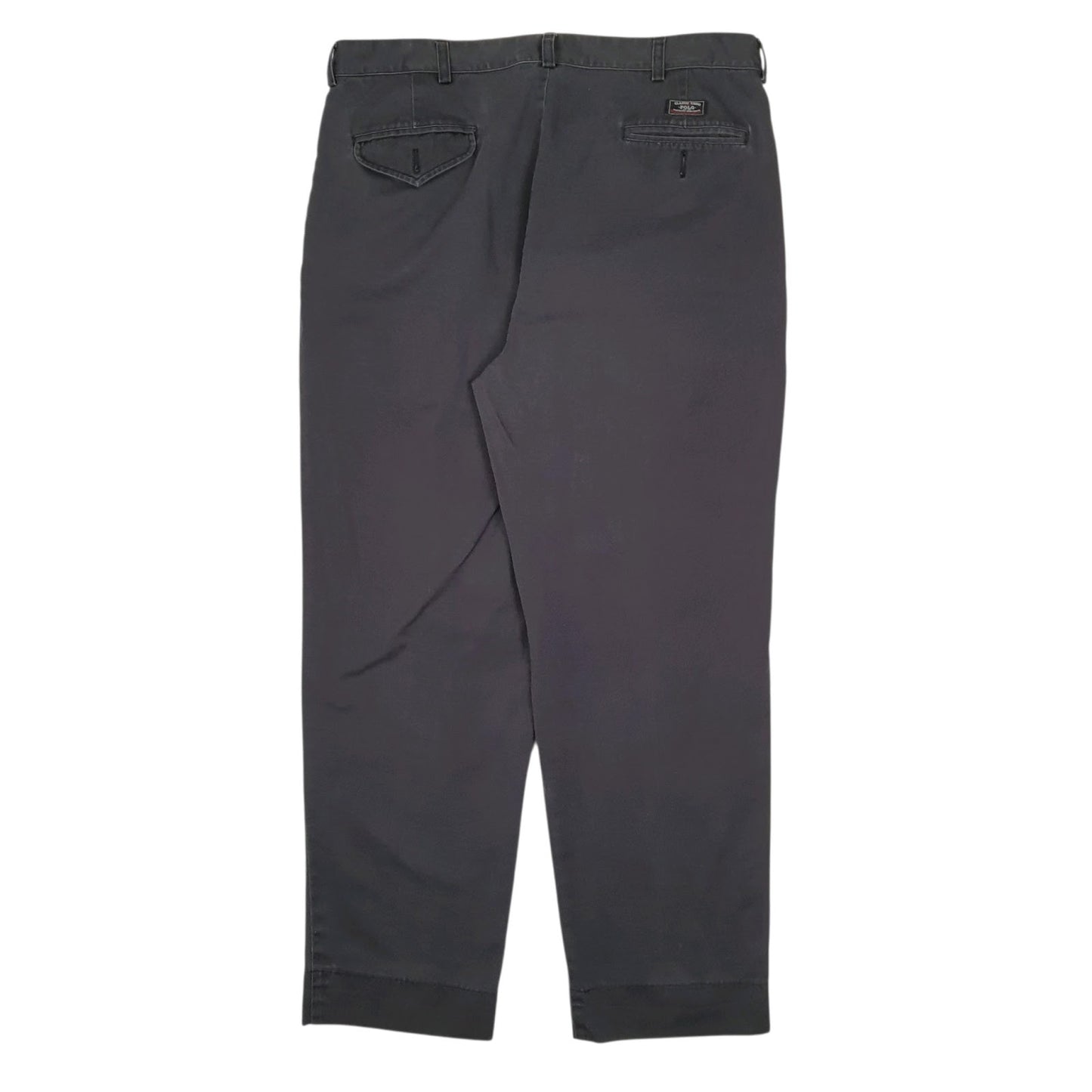 Mens Navy Polo Ralph Lauren Hammond Pant Pleated Vintage 90s  Trousers
