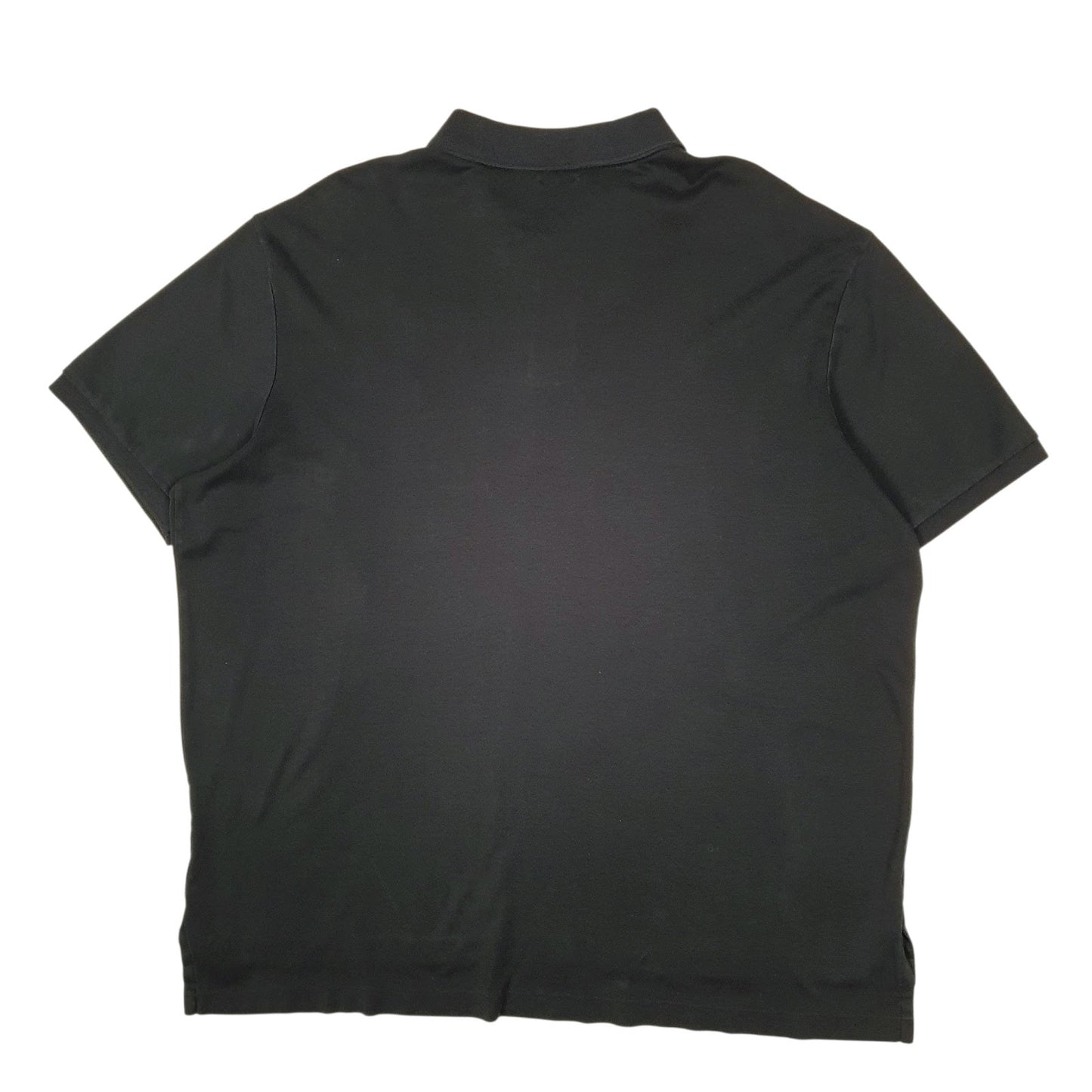 Mens Black Polo Ralph Lauren Pima Soft Touch Hoodie Polo Shirt