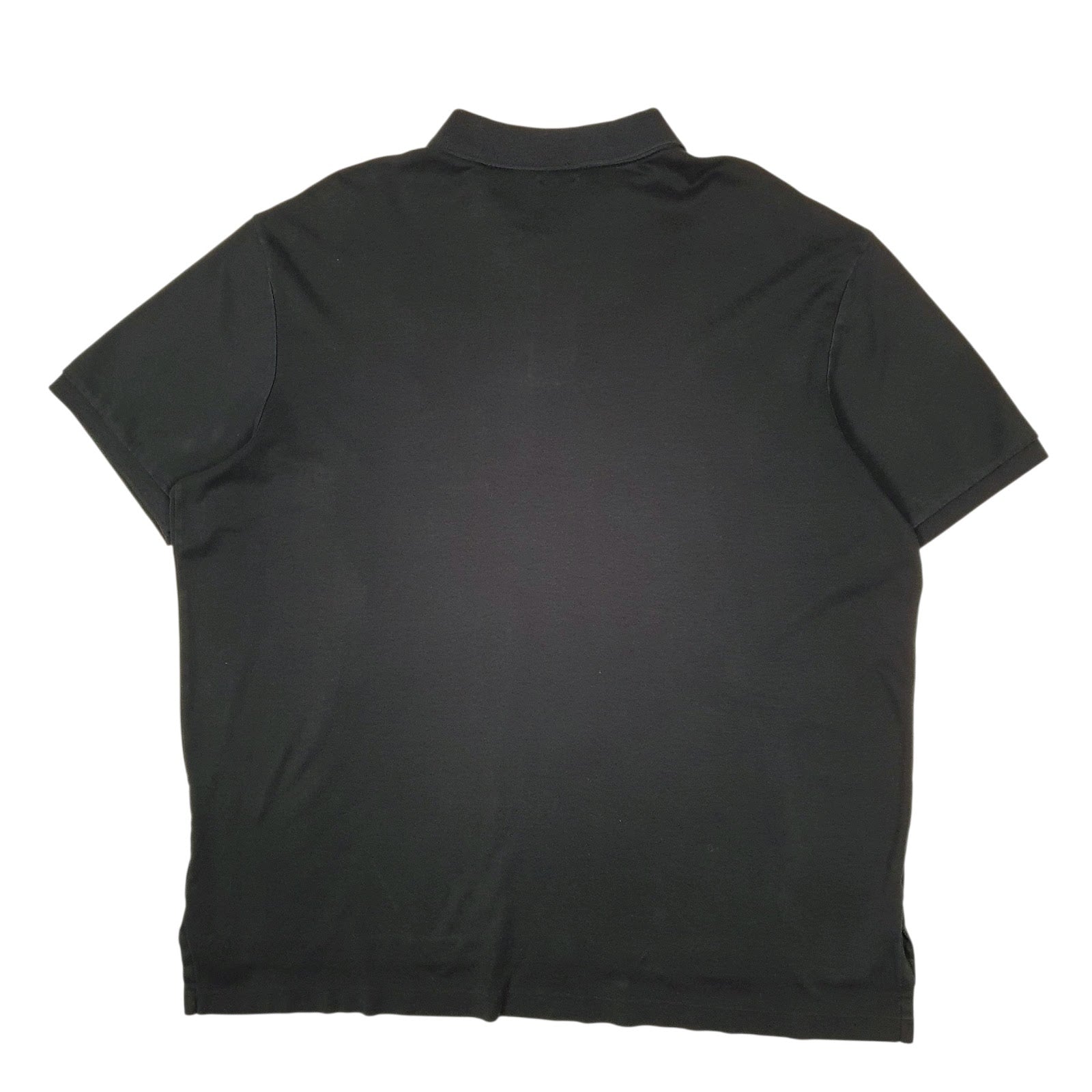 Mens Black Polo Ralph Lauren Pima Soft Touch Hoodie Polo Shirt