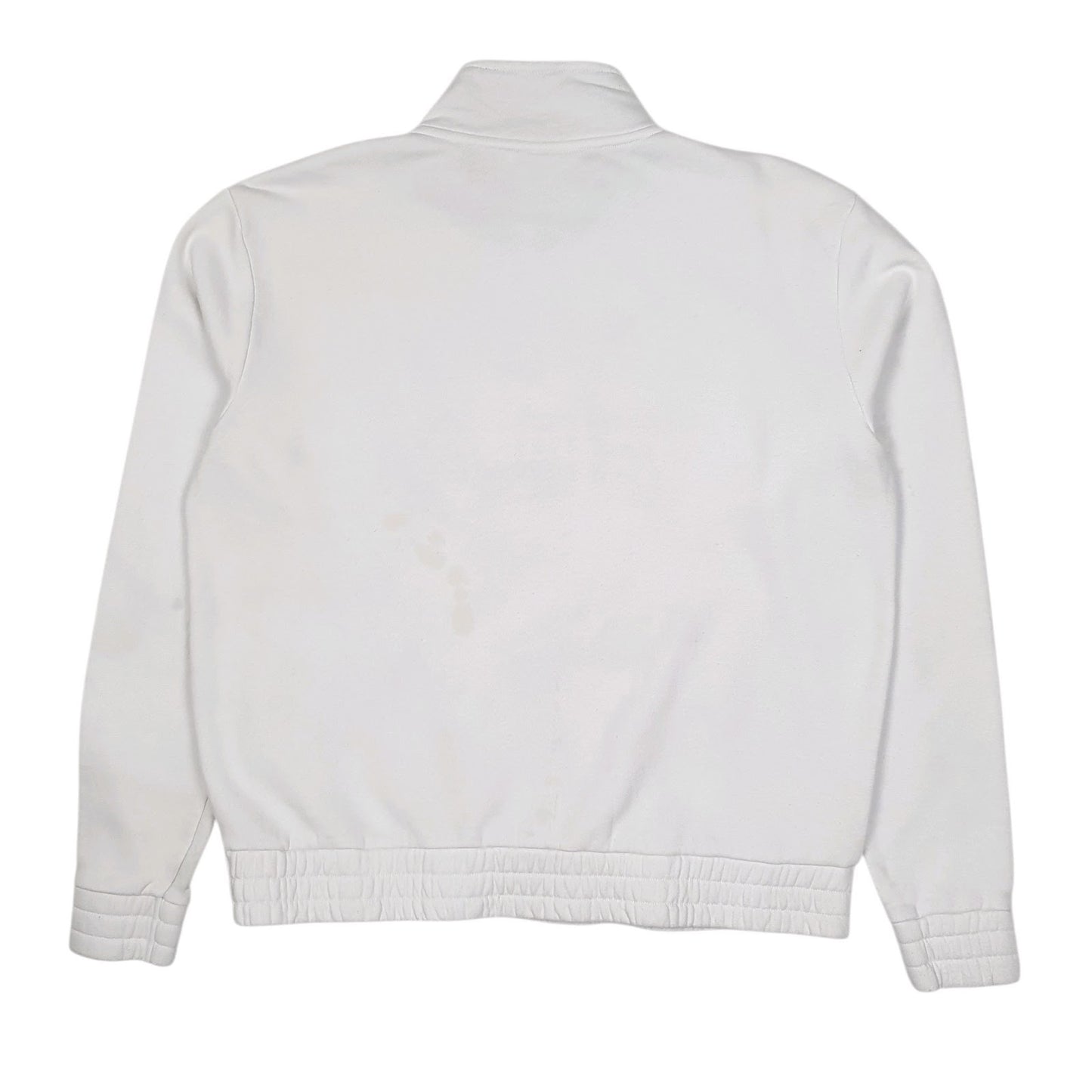 Mens White Fila  Quarter Zip Jumper