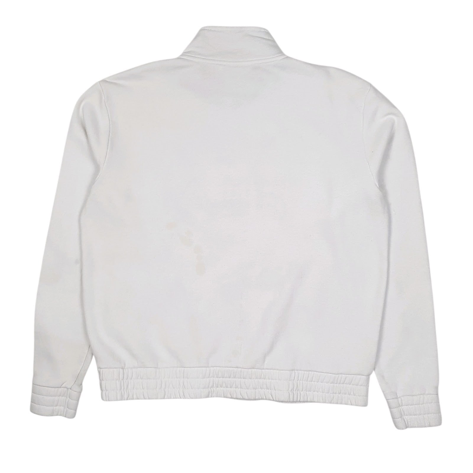 Mens White Fila  Quarter Zip Jumper