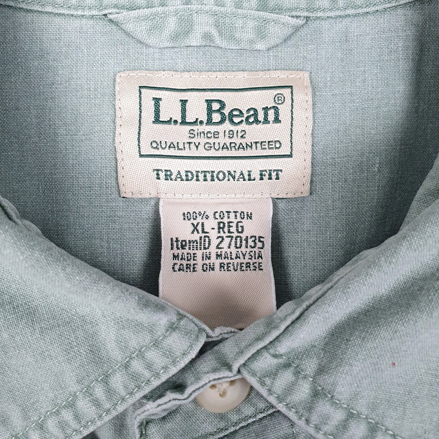 Mens Green L.L.Bean   Shirt