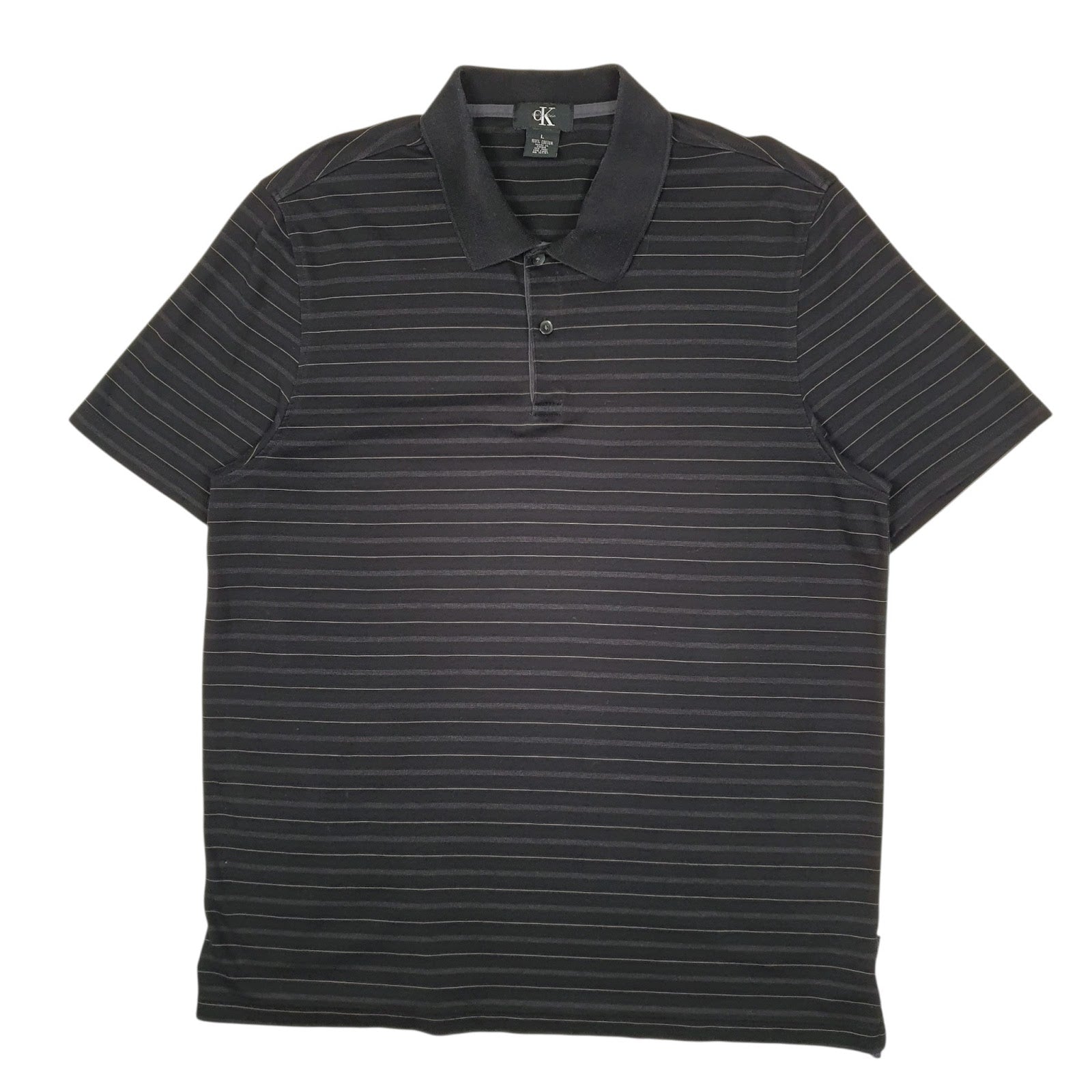 Mens Black Calvin Klein  Short Sleeve Polo Shirt