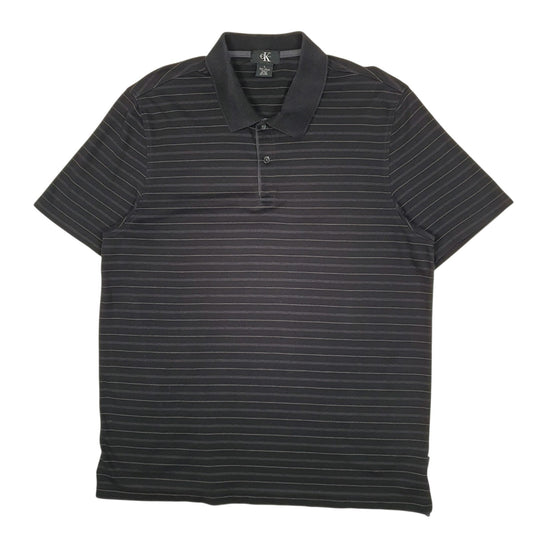 Mens Black Calvin Klein  Short Sleeve Polo Shirt