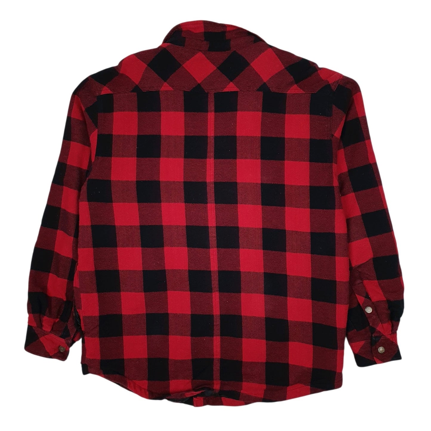 Mens Red Dickies Quilt Lined Padded Plaid Windbreaker Workwear Vest Coat