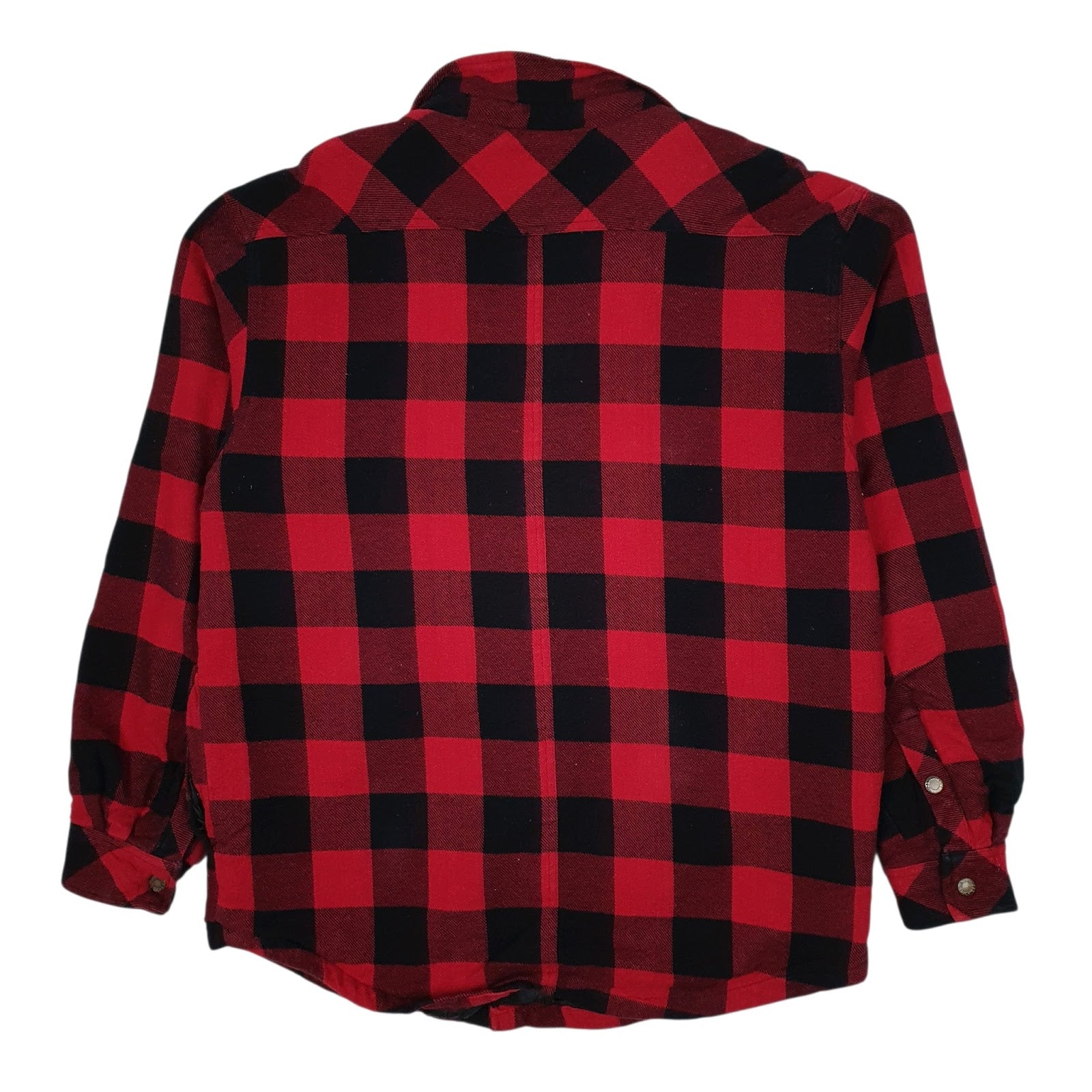Mens Red Dickies Quilt Lined Padded Plaid Windbreaker Workwear Vest Coat