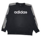 Mens Black Adidas Spellout Crewneck Jumper