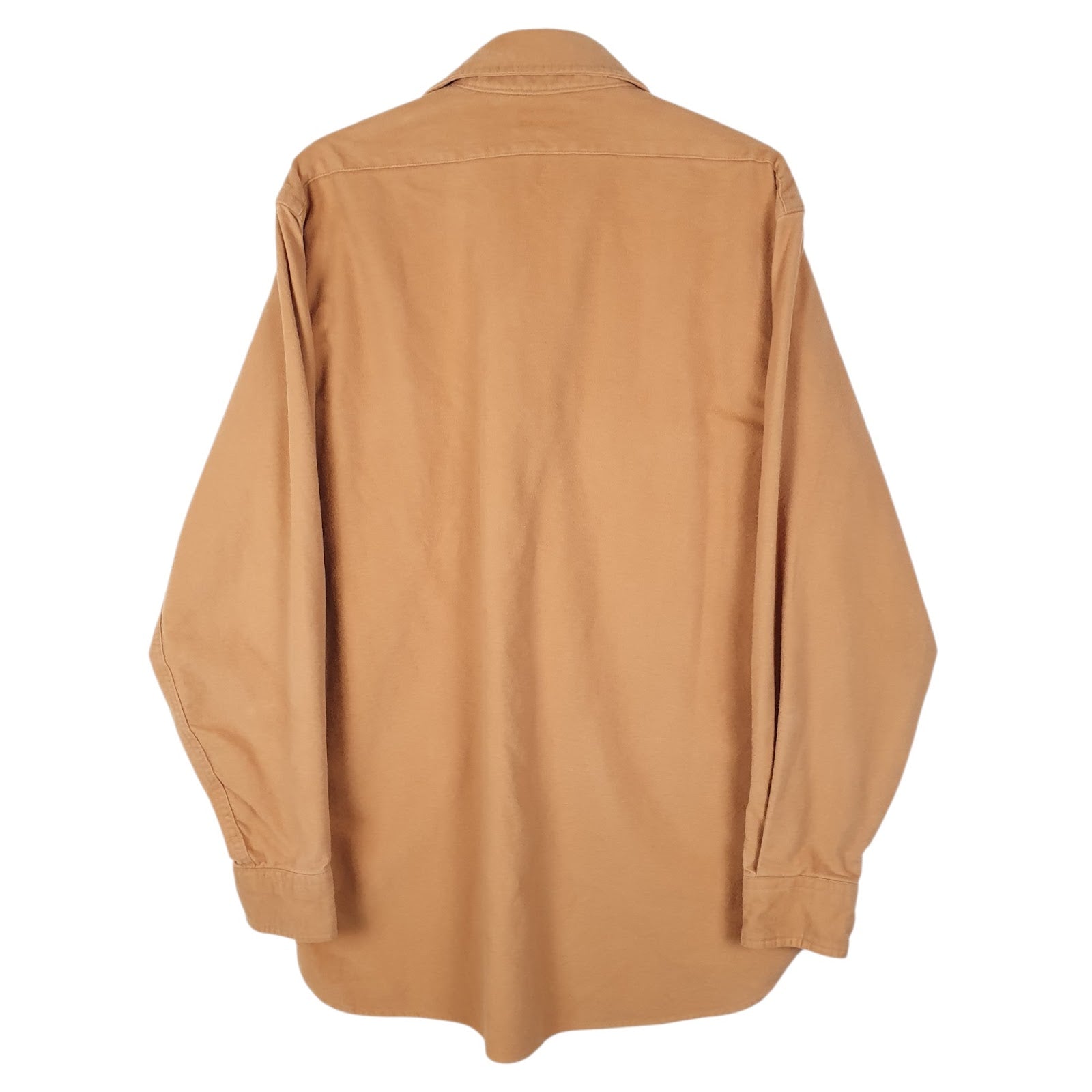 Mens Orange L.L.Bean Chamois Vintage 90s Made In USA  Shirt