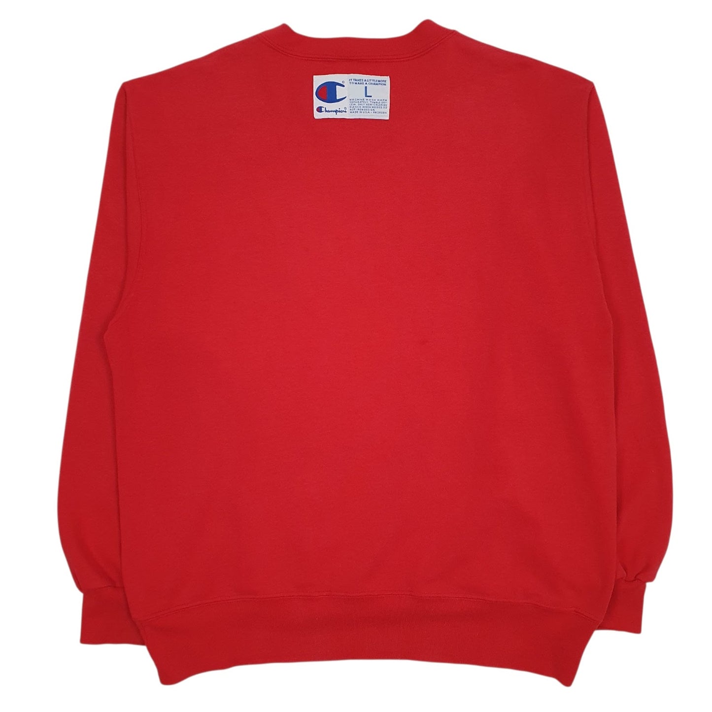 Mens Red Champion  Crewneck Jumper