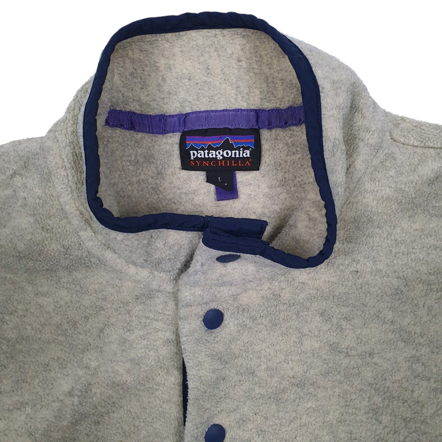 Mens Cream Patagonia Synchilla Quarter Zip Jumper