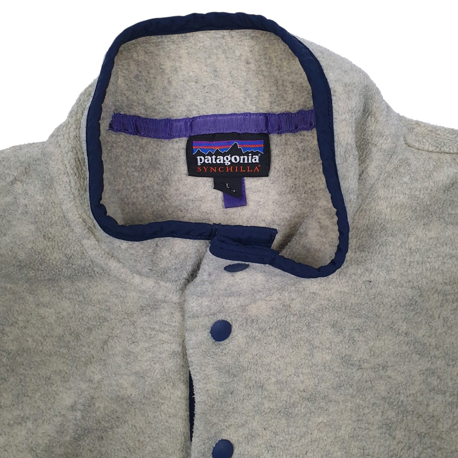 Mens Cream Patagonia Synchilla Quarter Zip Jumper
