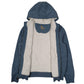 Womens Blue Carhartt Hoodie Sherpa Lined Full Zip Jumper