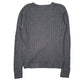 Womens Grey Tommy Hilfiger Cable Knit V Neck Jumper