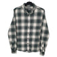 Mens Green Eddie Bauer Flannel Long Sleeve Shirt